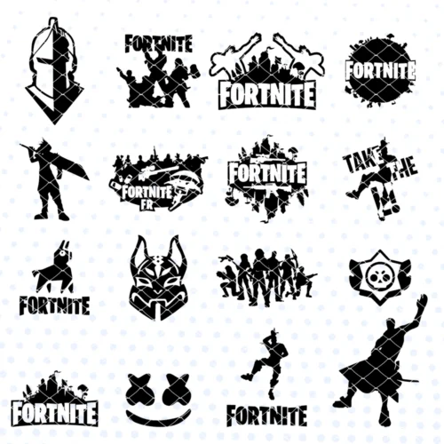 Siluetas de corte Fortnite gratis, Plantillas de corte Fortnite gratuitas, Modelos de corte Fortnite gratuitos, Free Fortnite cutout templates, Fortnite cut files free, epic games, SVG, DXF, PNG, STUDIO