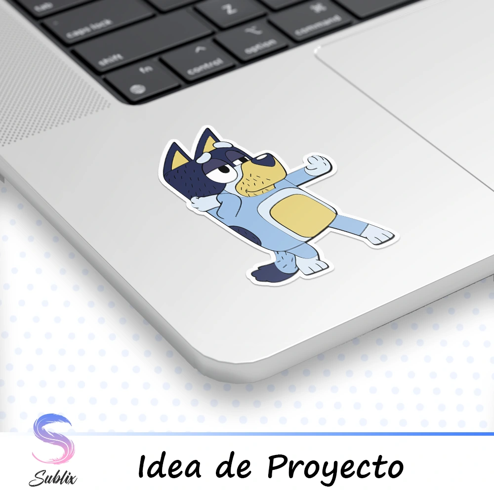 Archivos de corte Bluey, Stickers Bluey recortables, Plantillas de corte Bluey stickers, Figuras de corte Bluey para stickers, Bluey stickers SVG, Bluey stickers DXF, Bluey sticker cut files, Bluey sticker SVG files, Bluey craft sticker cut files, Bluey digital sticker cuts, Bluey sticker clipart, SVG, DXF, PNG, STUDIO