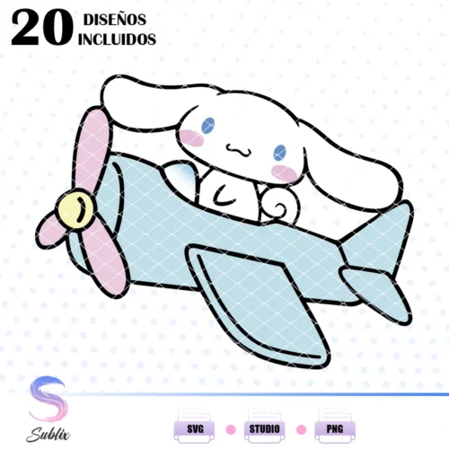 Archivos de corte Cinnamoroll Sanrio, Plantilla de corte Cinnamoroll, Figura de corte Cinnamoroll Sanrio, Cinnamoroll SVG, Cinnamoroll DXF, Imágenes para corte Cinnamoroll, Sanrio Cinnamoroll cut files, Cinnamoroll Sanrio SVG files, Cinnamoroll digital cuts, Cinnamoroll Sanrio clipart, SVG, DXF, PNG, STUDIO