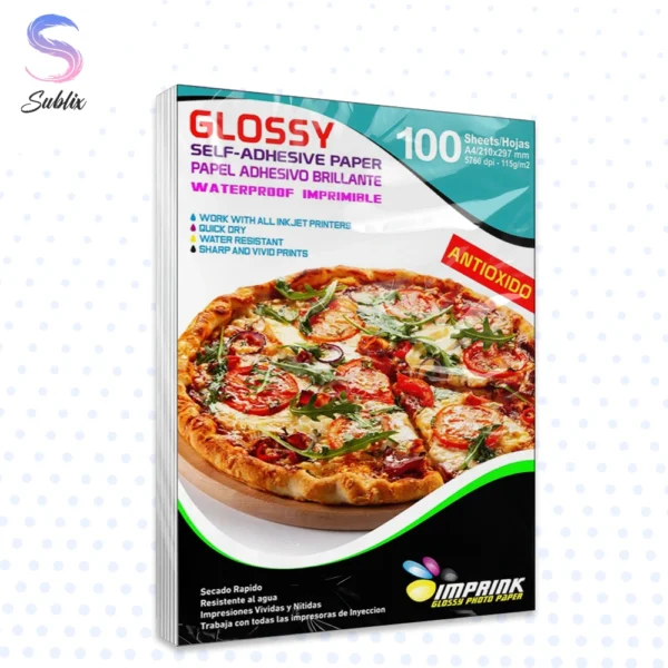 Papel Adhesivo Fotografico Brillante Antioxido A4 115gr, Papel Fotografico 115 Grs, Papel Fotografico brillante A4 115 g 100 hojas, Papel adhesivo glossy 115 gramos A4 100 hojas, Papel fotográfico adhesivo glossy 100 hojas