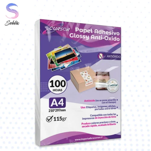 Papel Adhesivo Fotografico Brillante Antioxido A4 115gr, Papel Fotografico 115 Grs, Papel Fotografico brillante A4 115 g 100 hojas, Papel adhesivo glossy 115 gramos A4 100 hojas, Papel fotográfico adhesivo glossy 100 hojas