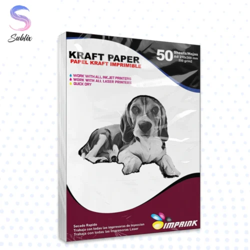 Papel Kraft Imprimible A4 / 300 g 50 Hojas, Papel Kraft 300gr, papel kraft para imprimir