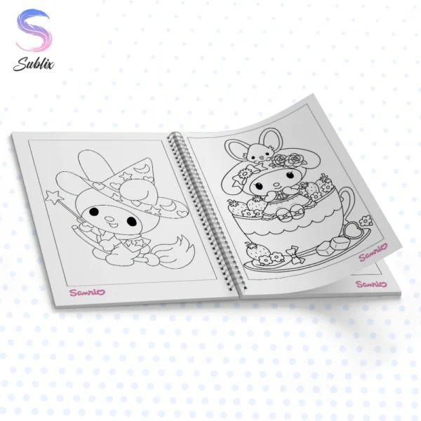 Libro de colorear My Melody, Libro para pintar My Melody, Sanrio My Melody coloring book, My Melody libro de colorear, Libro de dibujos para colorear My Melody, libro para pintar, Sanrio, My Melody y sus amigos, PDF